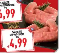 Supermercati Agorà Salsicce di prosciutto offerta