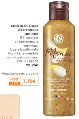 Yves Rocher Yves Rocher Scrub-In-Oil Corpo Abbronzatura Luminosa offerta
