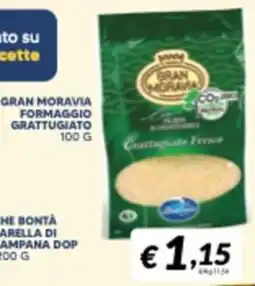 Supermercati Visotto Gran Moravia formaggio grattugiato offerta