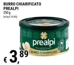 Tre Valli Supermercato Burro chiarificato Prealpi offerta