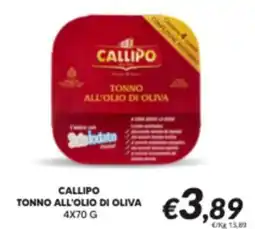 Supermercati Visotto Callipo tonno all'olio di oliva offerta