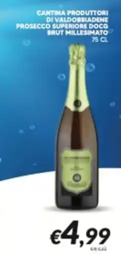 Supermercati Visotto Cantina Produttori di Valdobbiadene Prosecco Superiore DOCG Brut Millesimato offerta