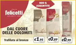 Supermercati Visotto felicetti 500 G ASSORTITE offerta