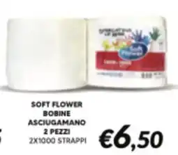 Supermercati Visotto Soft Flower asciugamano offerta