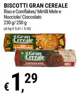 Tre Valli Supermercato Biscotti Gran Cereale Cioccolato offerta