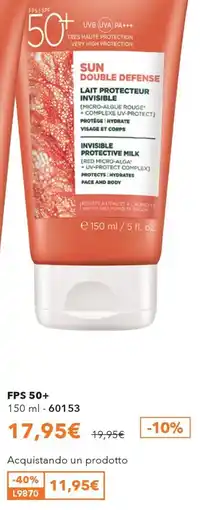 Yves Rocher Sun double defense invisible protective milk offerta