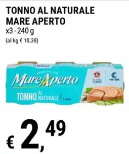 Tre Valli Supermercato Tonno al naturale Mare Aperto offerta