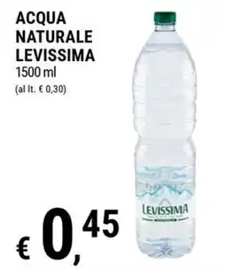 Tre Valli Supermercato Acqua naturale Levissima offerta