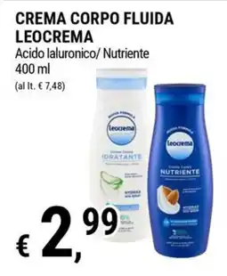 Tre Valli Supermercato Crema corpo fluida Leocrema offerta