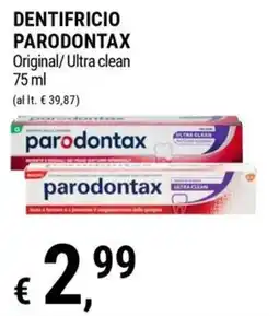 Tre Valli Supermercato Dentifricio Parodontax Ultra clean offerta