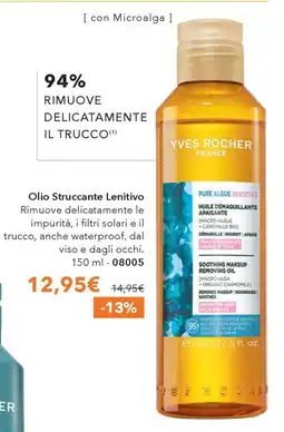 Yves Rocher Yves Rocher Olio Struccante Lenitivo offerta