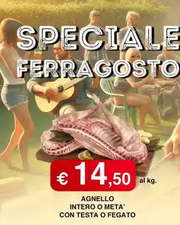 Orsini Market Agnello intero o meta' con testa o fegato offerta