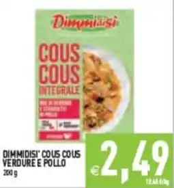 Supermercati Agorà Dimmidisì cous cous integrale verdure e pollo offerta