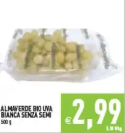 Supermercati Agorà Almaverde bio uva bianca senza semi offerta