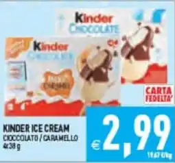 Supermercati Agorà Kinder Ice Cream Cioccolato / Caramello offerta