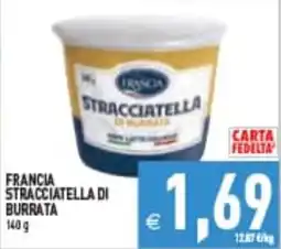 Supermercati Agorà Francia stracciatella di burrata offerta