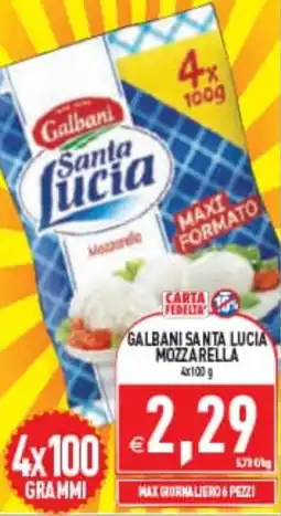 Supermercati Agorà Galbani Santa Lucia Mozzarella offerta