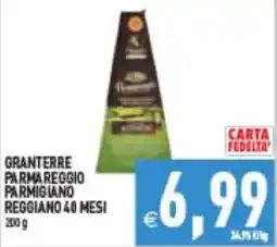 Supermercati Agorà Granterre Parmareggio Parmigiano Reggiano 40 mesi offerta