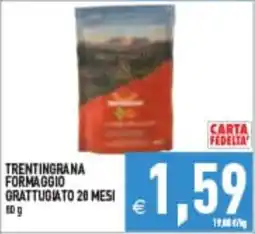 Supermercati Agorà Trentingrana formaggio grattugiato offerta