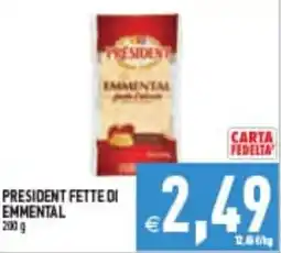 Supermercati Agorà President fette di emmental offerta