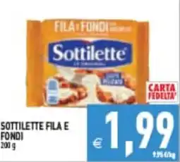 Supermercati Agorà Sottilette fila e fondi offerta