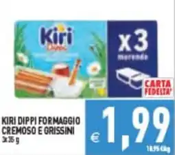 Supermercati Agorà Kiri Dippi Formaggio Cremino e Grissini offerta