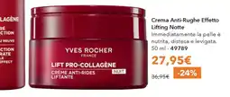 Yves Rocher Yves Rocher Lift Pro-Collagène Crème Anti-Rides Lifting Nuit offerta