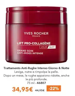 Yves Rocher Yves Rocher Lift Pro-Collagène Grand Soin Anti-Rides Intense offerta