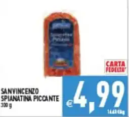Supermercati Agorà Sanvincenzo spianatina piccante offerta