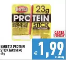 Supermercati Agorà Beretta protein stick tacchino offerta