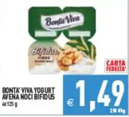 Supermercati Agorà Bonta' Viva Yogurt Avena Noci Bifidus offerta