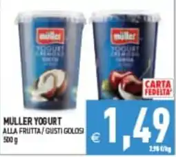 Supermercati Agorà Muller yogurt alla frutta offerta