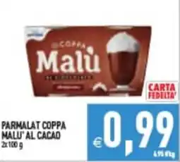 Supermercati Agorà Parmalat Coppa Malù al cacao offerta