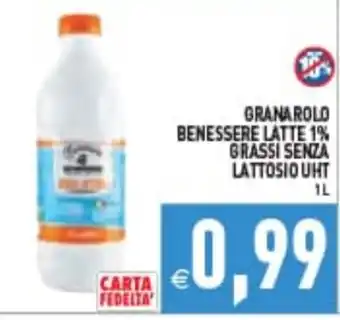 Supermercati Agorà Granarolo Benessere Latte 1% Grassi Senza Lattosio UHT offerta