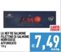 Supermercati Agorà La Nefre Salmone Filettino di Salmone Norvegese Affumicato offerta
