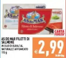 Supermercati Agorà As do Mar filetti di salmone offerta