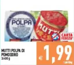 Supermercati Agorà Mutti polpa di pomodoro offerta
