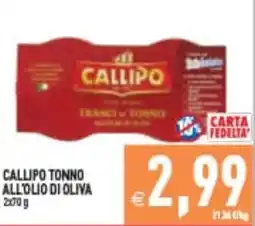 Supermercati Agorà Callipo tonno all'olio di oliva offerta