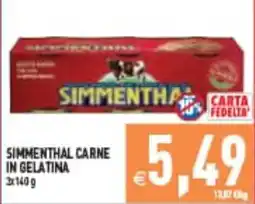 Supermercati Agorà Simmenthal carne in gelatina offerta