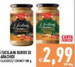 Supermercati Agorà I siciliani burro di arachidi classico offerta