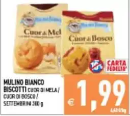 Supermercati Agorà Mulino Bianco biscotti cuor di mela / cuor di bosco offerta