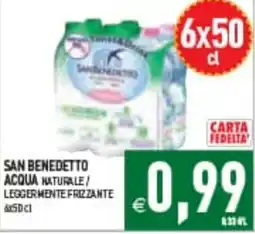 Supermercati Agorà San Benedetto acqua naturale leggermente frizzante offerta