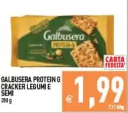 Supermercati Agorà Galbusera Protein G Cracker Legumi E Semi offerta