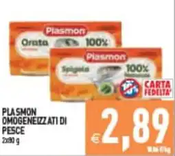 Supermercati Agorà Plasmon omogeneizzati di pesce offerta