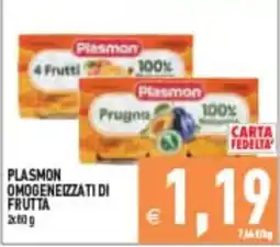 Supermercati Agorà Plasmon omogeneizzati di frutta offerta