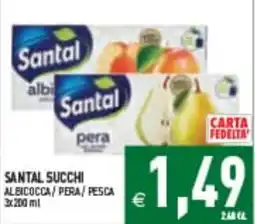 Supermercati Agorà Santal succhi albicocca pera pesca offerta