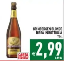 Supermercati Agorà Grimbergen blonde birra in bottiglia offerta