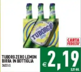 Supermercati Agorà Tuborg Zero Lemon Birra in bottiglia offerta
