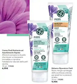 Yves Rocher Crema Piedi Nutriente ad Assorbimento Rapido Yves Rocher offerta