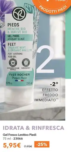 Yves Rocher Gel Fresco Lenitivo Piedi offerta
